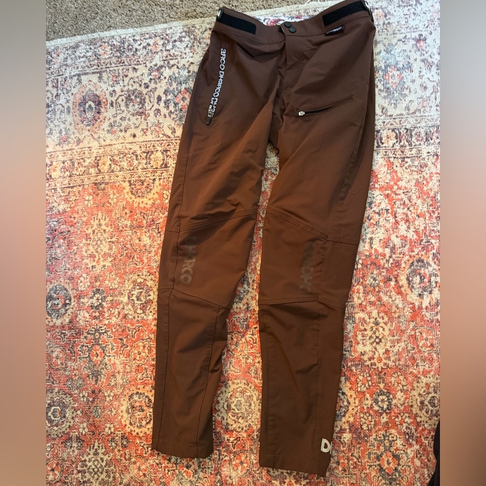 Brown Technical Track Pants with Zip Pockets - Unbranded